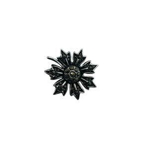 Saint Laurent Rhinestone Flaker Flower Brooch